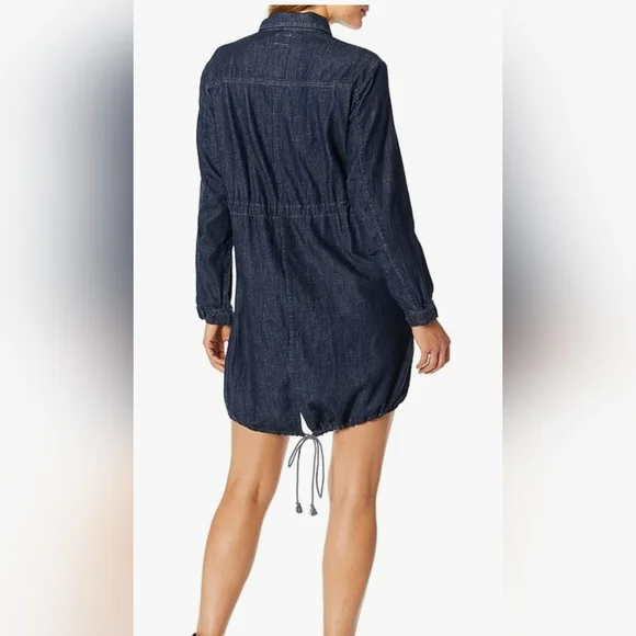 AG Adriano Goldschmied Pause Parka Denim Drawstring Waist Dress Size Medium - Picture 10 of 10